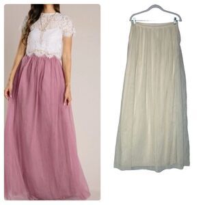 Cream Maxi Skirt